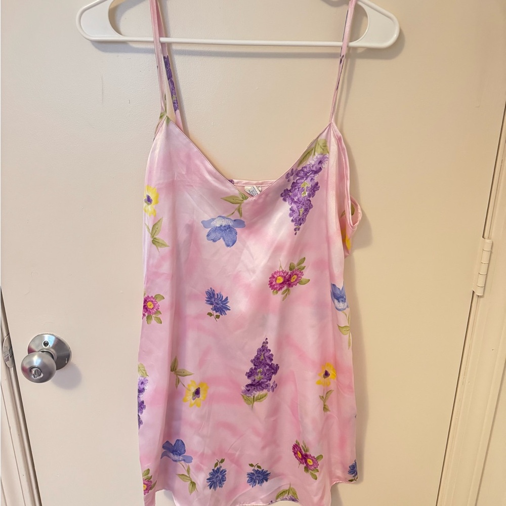 Pink and Purple Floral Slip Dress